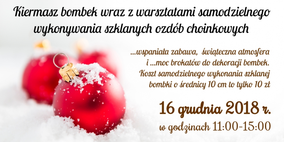 Kiermasz bombek wraz z warsztatami