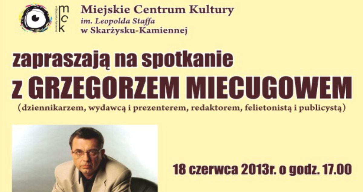 Spotkanie autorskie z Grzegorzem Miecugowem (foto)