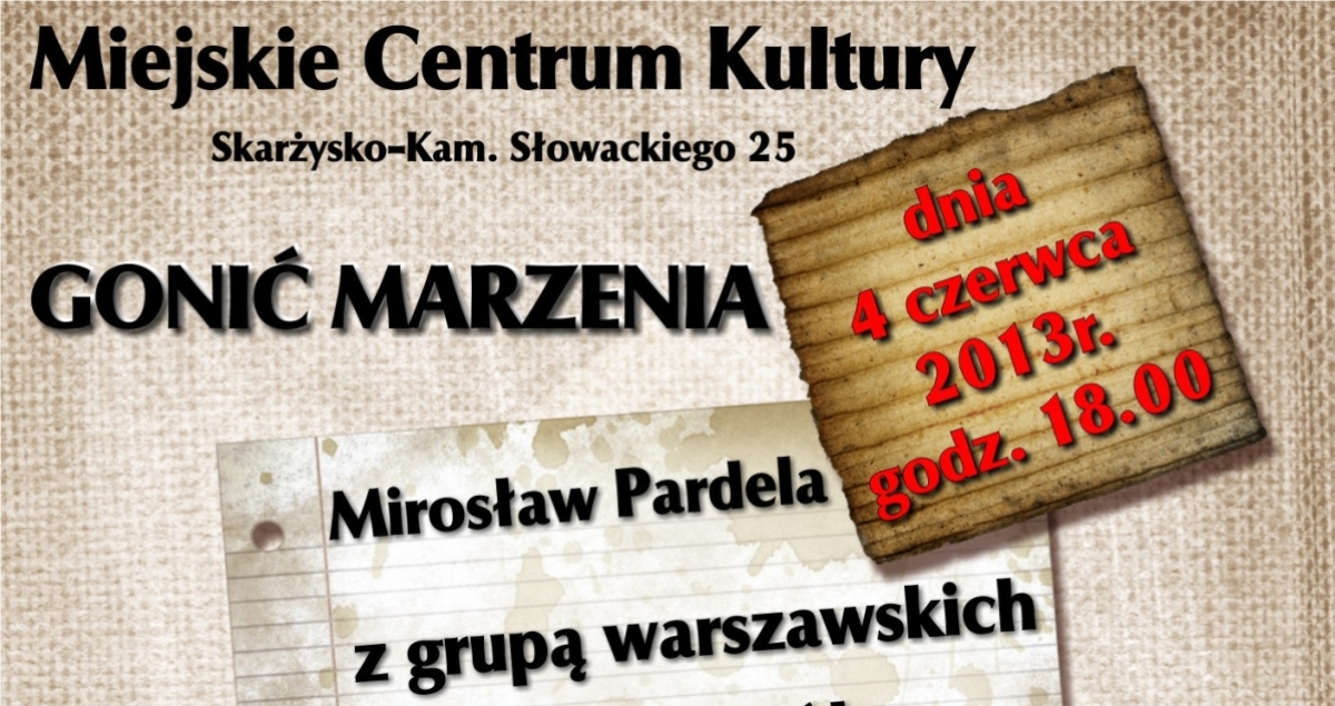 Gonić Marzenia - wieczór z poezją i muzyką