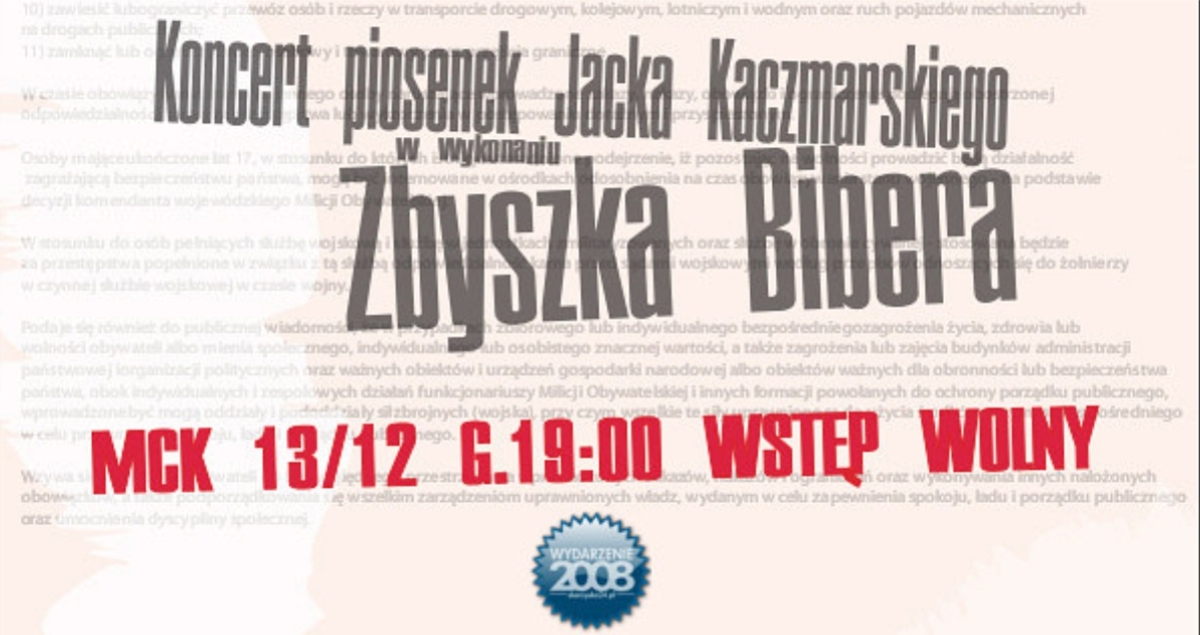 Zbyszek Biber Koncert 13/12 (foto)