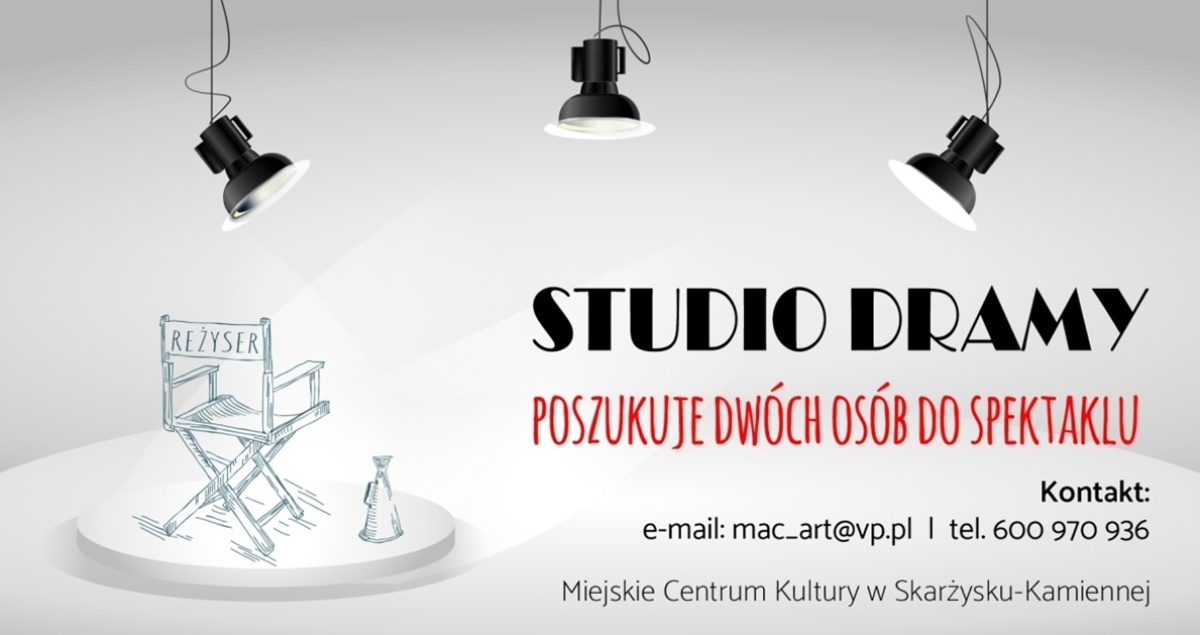 STUDIO DRAMY poszukuje dwóch osób do spektaklu