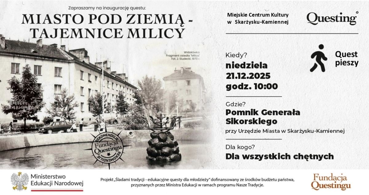 Quest pieszy pt. „Miasto pod ziemią – tajemnice Milicy” (foto)