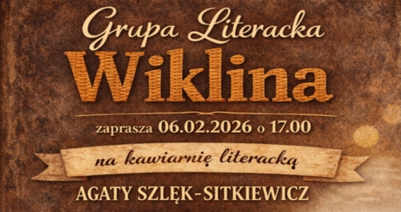 Kawiarnia Literacka z udziałem Agaty Szlęk-Sitkiewicz