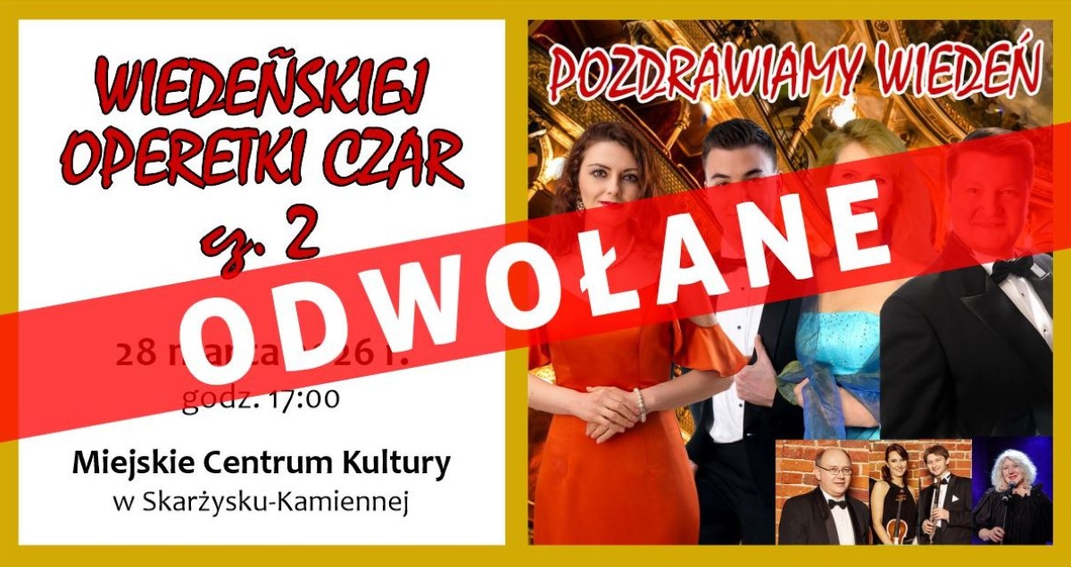 Informacja o odwołaniu koncertu „Pozdrawiamy Wiedeń”