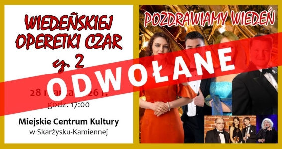 Informacja o odwołaniu koncertu „Pozdrawiamy Wiedeń”