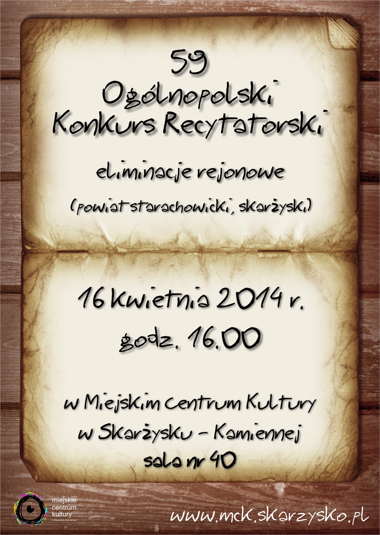plakaty konkurs recytatorski