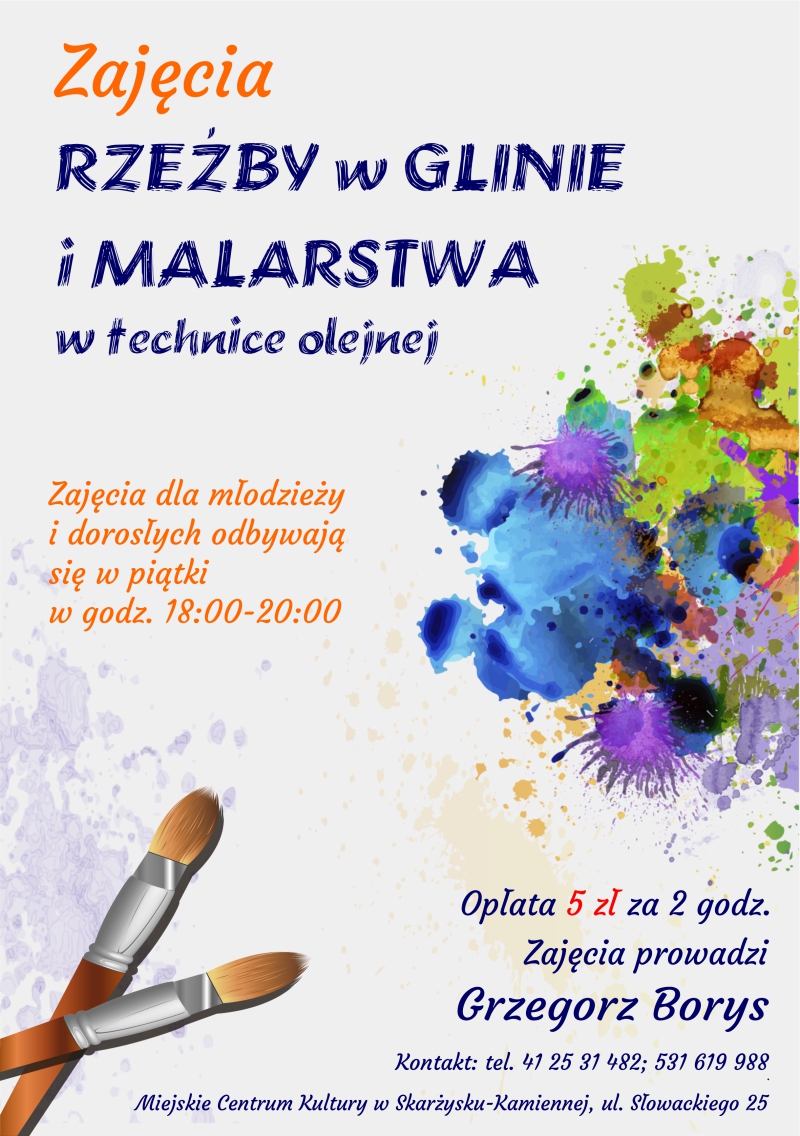 zajecia z rzezby i malarstwa