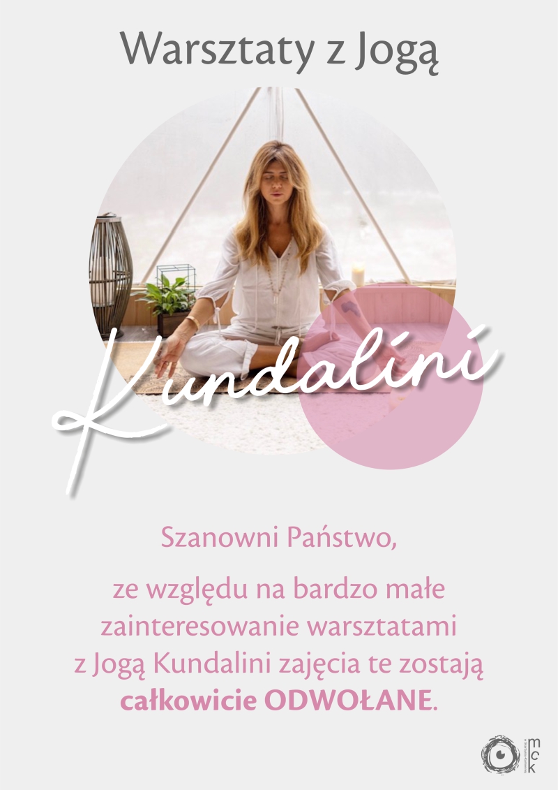 warsztaty JOGA kundalini ODWOŁANE