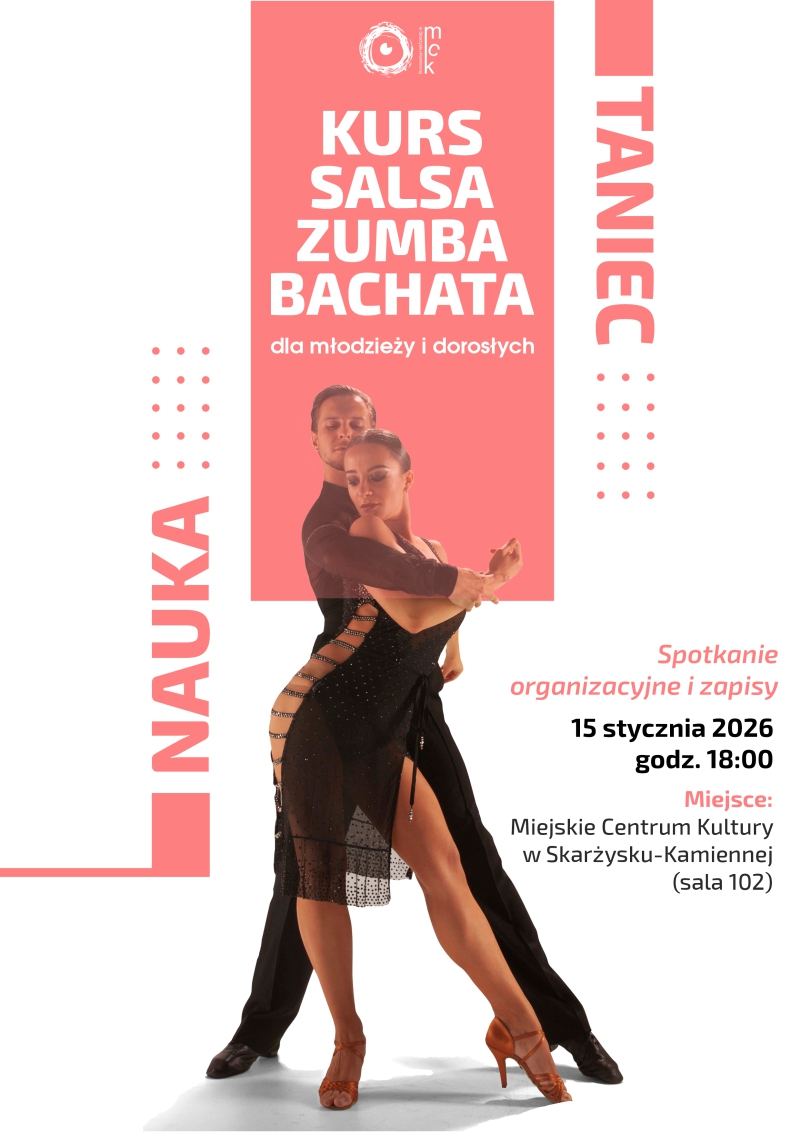kurs tańca salsa zumba bachata sezon 2025/2026 w&nbsp;MCK Skarżysko