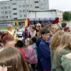 Przejazd platformą ulicami miasta