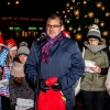 Uroczyste zaświecenie choinki na placu dworcowym