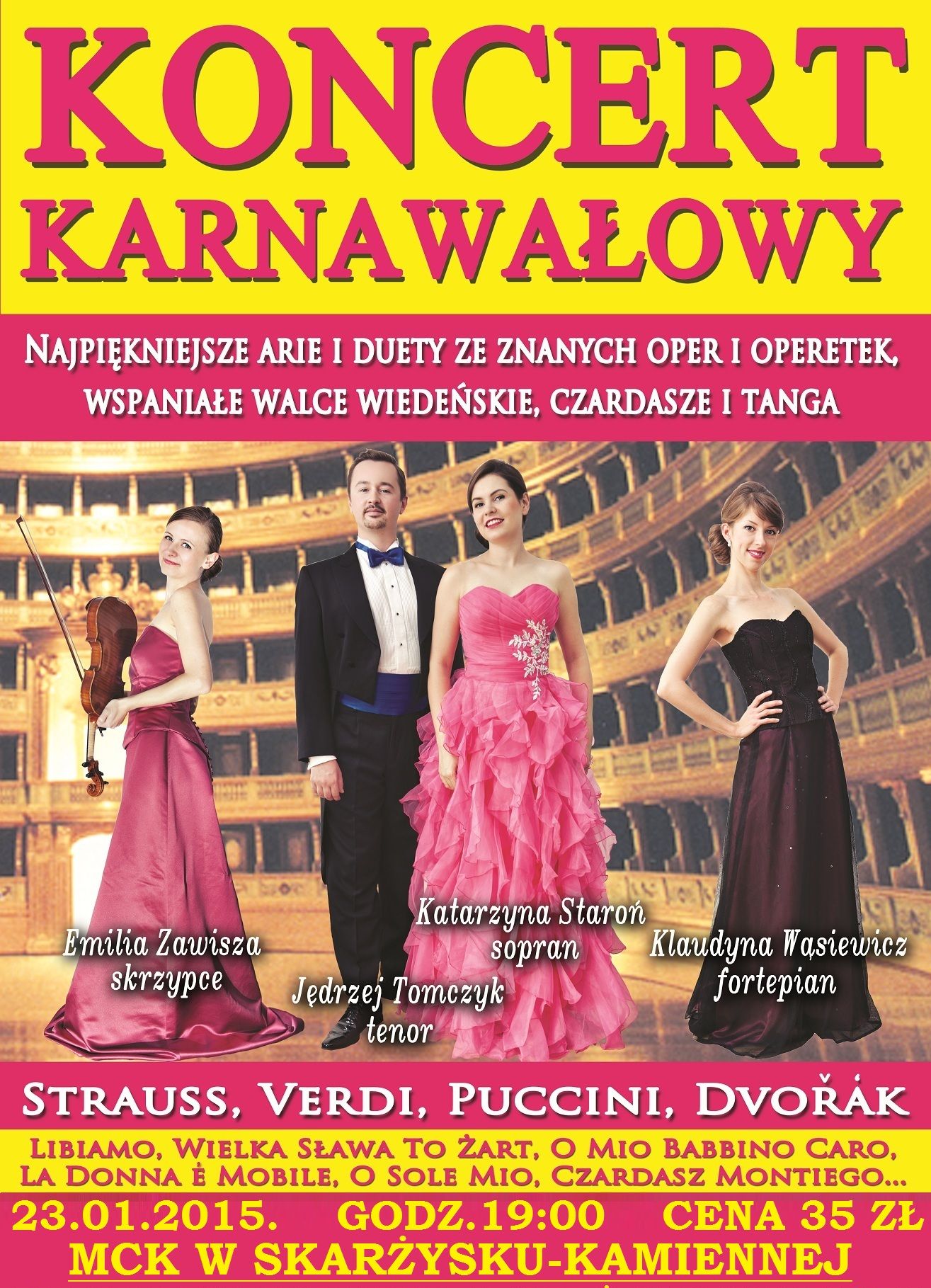 plakat koncert karnawalowy