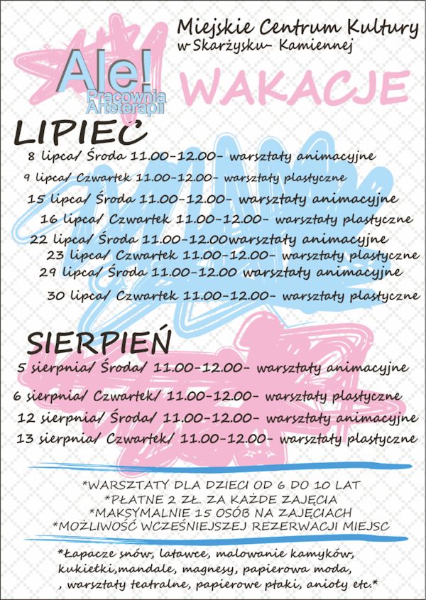 arteterapia wakacje