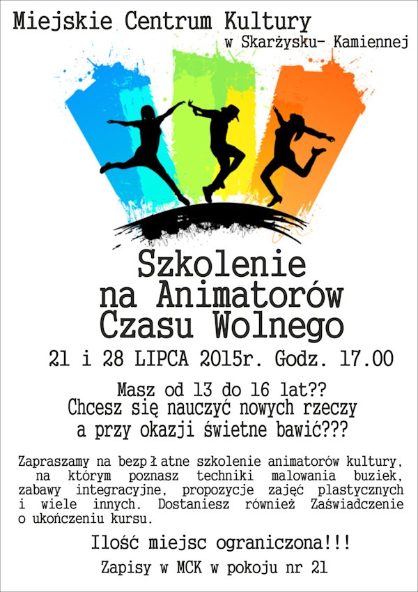 szkolenie animatorow