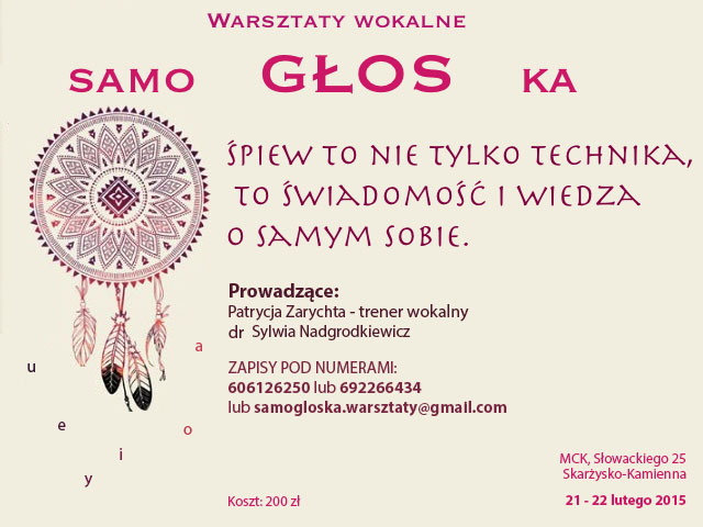 plakat warsztaty samogloska