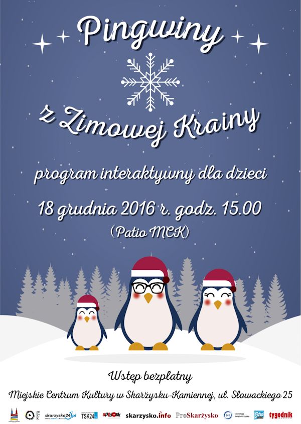 pingwiny z zimowej krainy