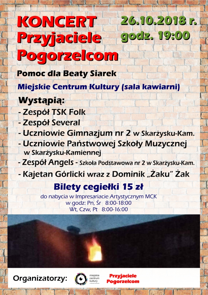 koncert przyjaciele pogorzelcom