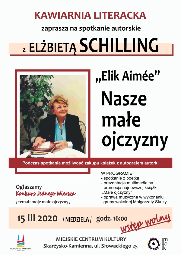 kawiarnia literacka spotkanie z&nbsp;Elzbieta Schilling