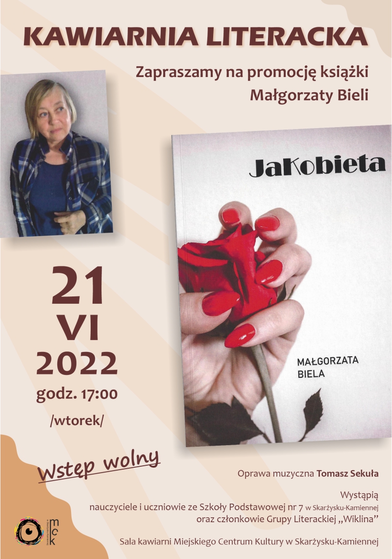 kawiarnia literacka promocja ksiazki Malgorzaty Bieli
