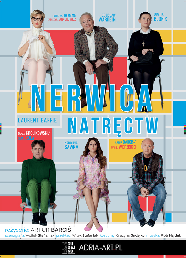 Plakat przedstawiający spektakl pt. Nerwica natręctw