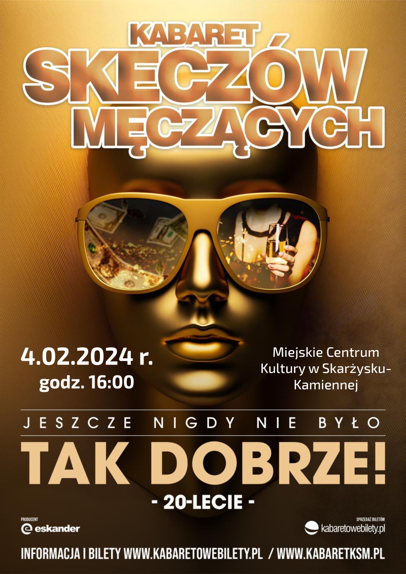 Plakat reklamujący KSM 20-lecie w MCK Skarżysko