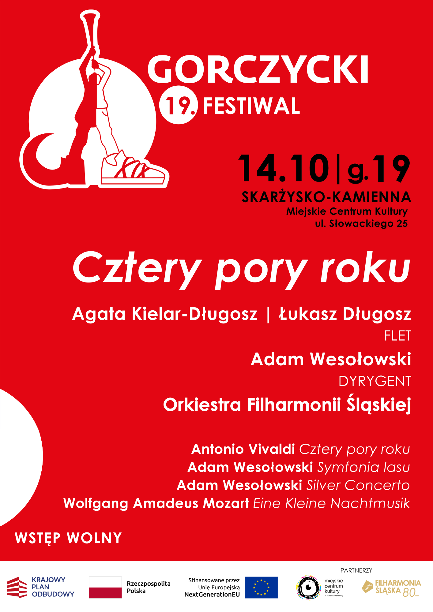 Plakat reklamujący koncert Cztery pory roku w&nbsp;MCK Skarżysko