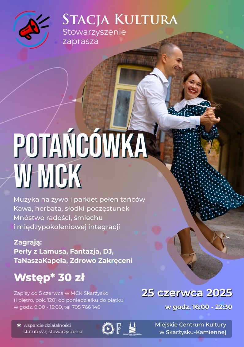 plakat reklamujący potancowka w MCK