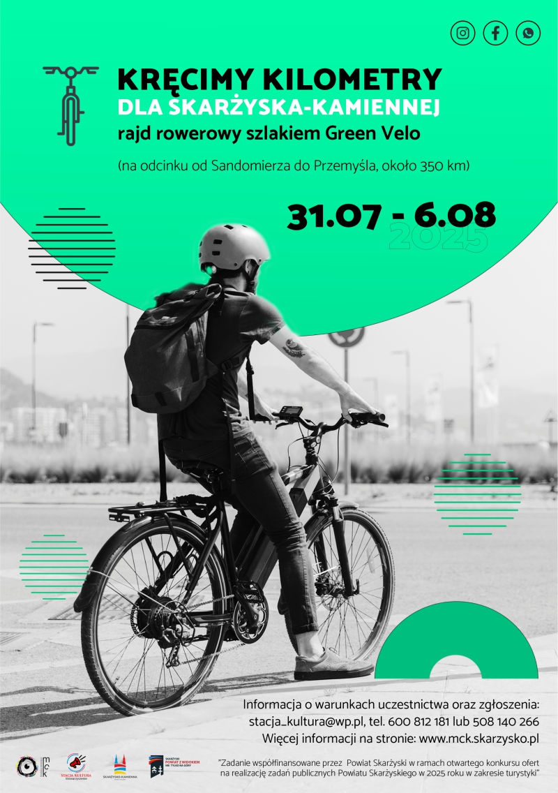 plakat reklamujący rajd rowerowy