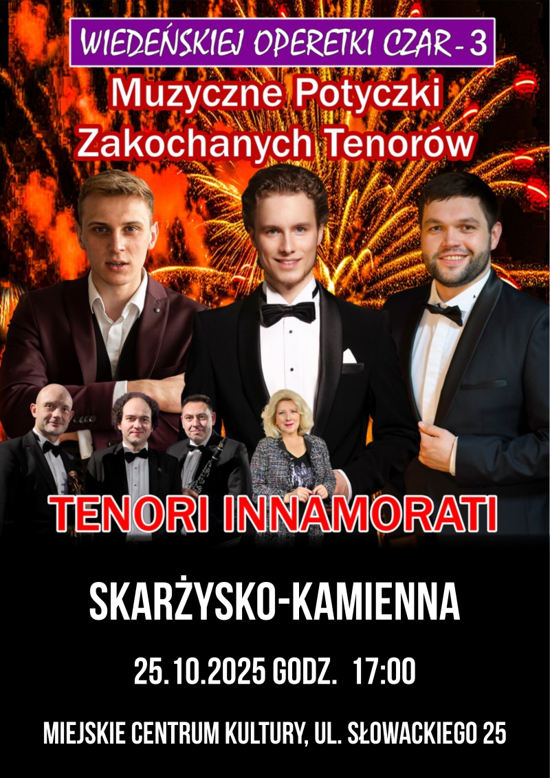 plakat reklamujący wiedenskiej operetki czar czesc 3 w MCK Skarżysko