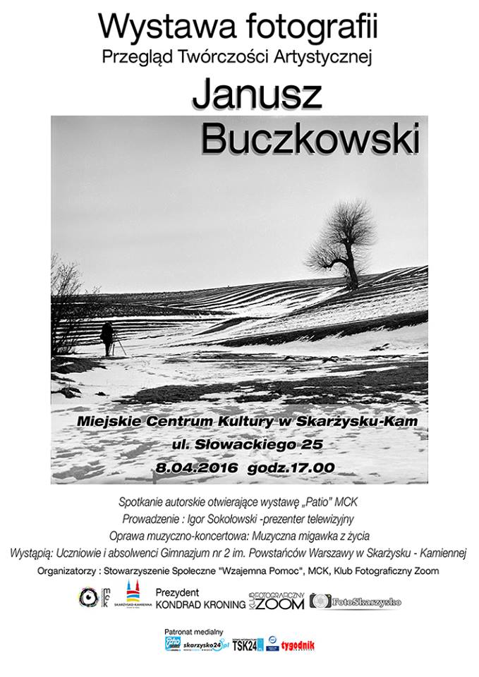 plakat wystawa fotografii Janusza Buczkowskiego